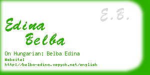 edina belba business card